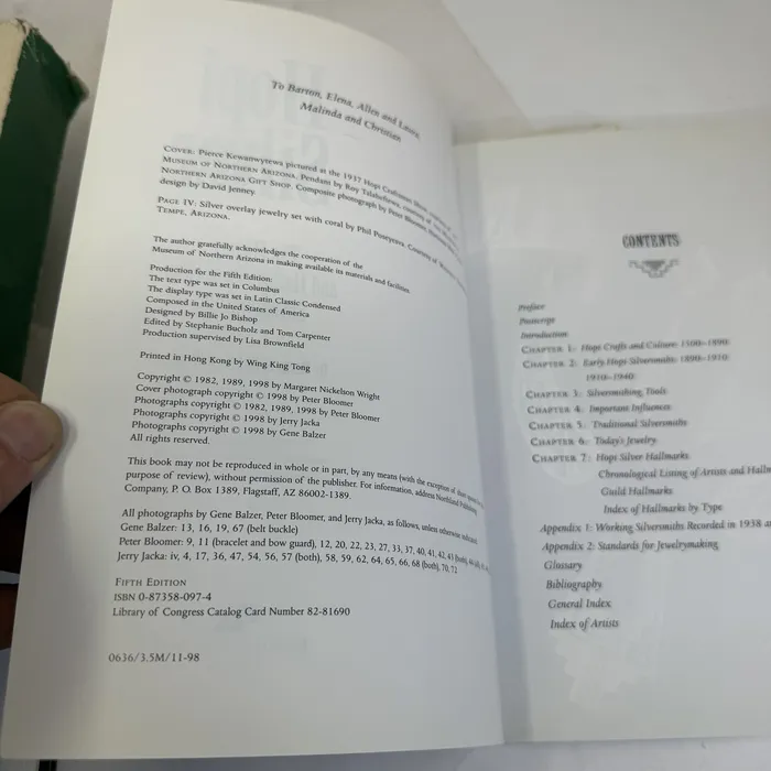 Copyright / ISBN — Hopi Silver: The History and Hallmarks of Hopi Silversmithing