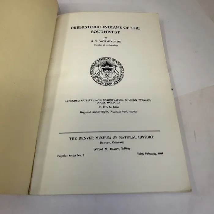 Title page — Prehistoric Indians of the Southwest