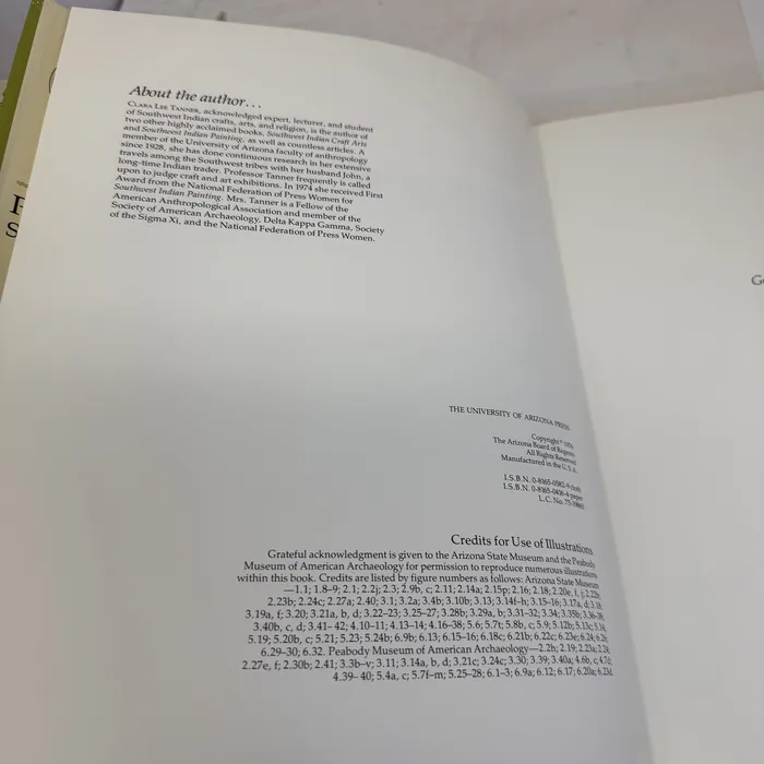 Copyright / ISBN — Prehistoric Southwestern Craft Arts