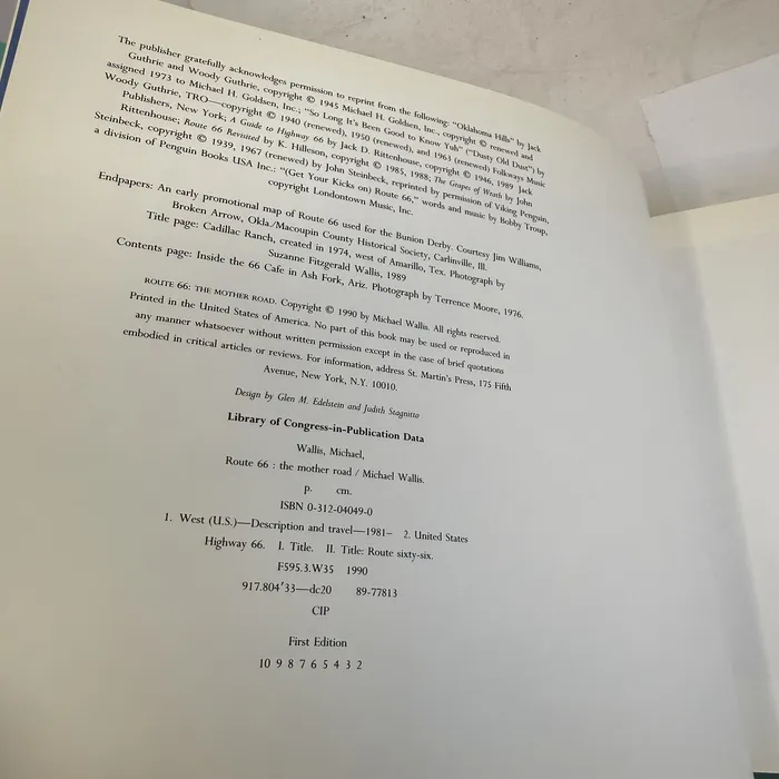 Copyright / ISBN — Route 66: The Mother Road