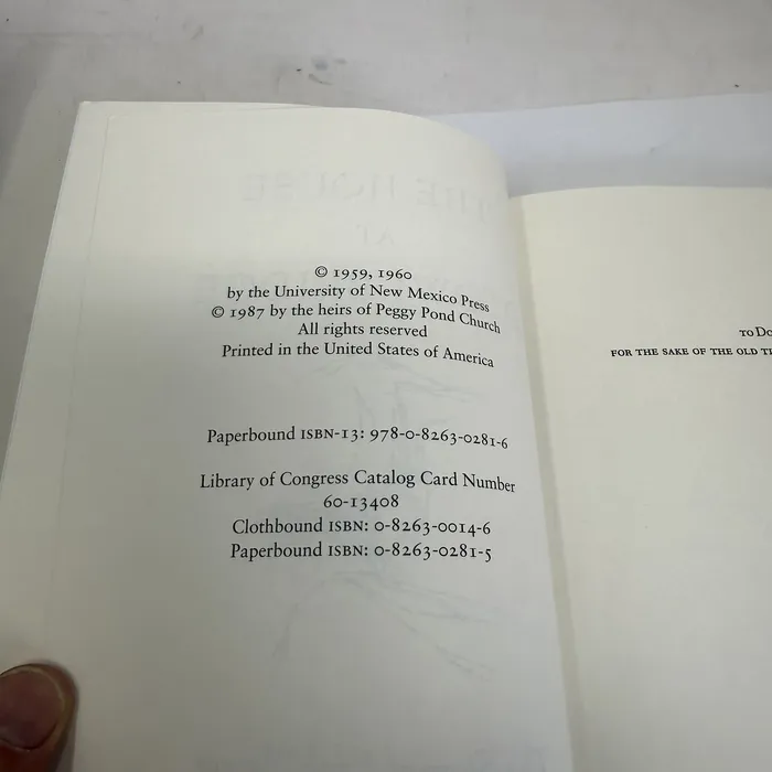 Copyright / ISBN — The House at Otowi Bridge: The Story of Edith Warner and Los Alamos