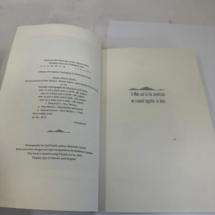 Copyright / ISBN — The Mountains of New Mexico