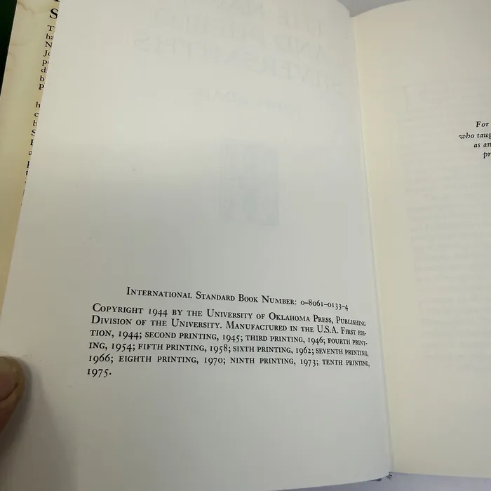 Copyright / ISBN — The Navajo and Pueblo Silversmiths