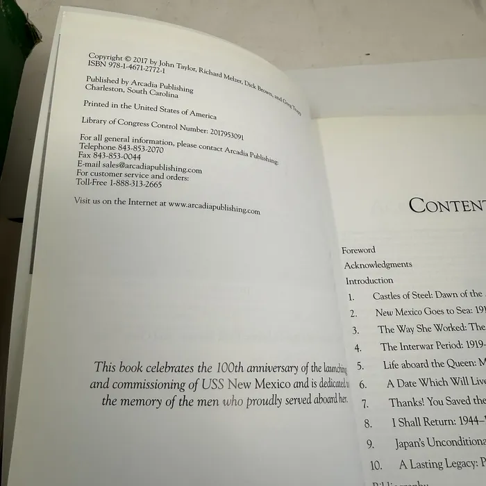Copyright / ISBN — USS New Mexico BB-40